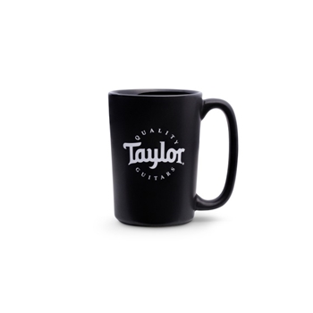 1526 Taylor Rocca Coffee Mug, Black, White Logo,12 oz