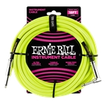 Ernie Ball Neon Orange Braided Instrument Cable Straight/Angle