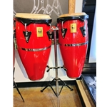 Used Toca Conga Set with Stands, Red