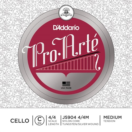 J5904 D'Addario Pro-Arte Cello Single C String, Medium Tension