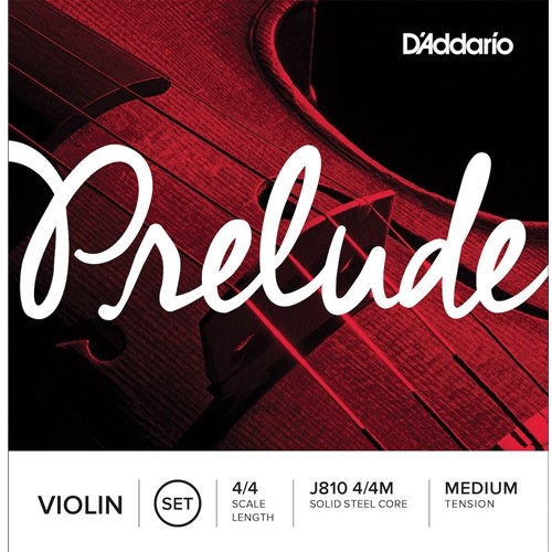J810 D'Addario Prelude Violin String Set, Medium Tension