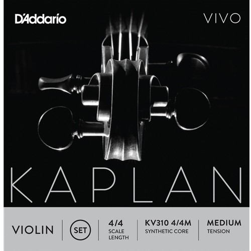 KV3104/4M D'Addario Kaplan Vivo Violin String Set, 4/4 Scale, Medium Tension