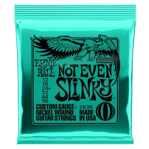 Ernie Ball EB2626 Nickel Wound Electric Guitar Strings, Not Even Slinky (12 - 56)