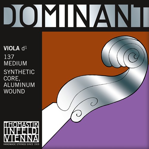 Dominant 14" Viola D String, Perlon Core, Silver Wound
