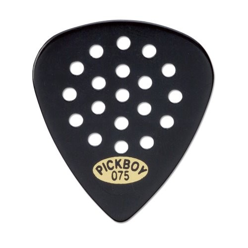 Pickboy PB44BP075 Pos-a-Grip, Black Cellulose 0.75mm 10 Guitar Picks
