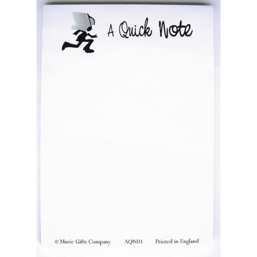 Music Gift AQN010 "A Quick Note" note pad