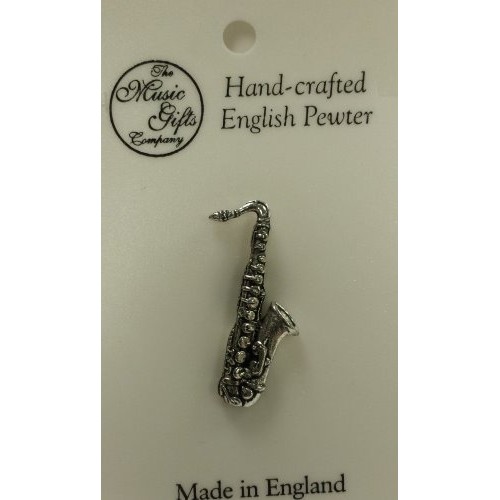 Music Gift MGM8 Saxophone Pewter Pin