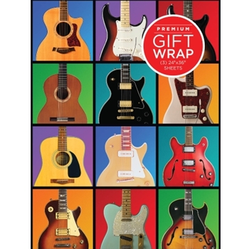 HL00152187 Hal Leonard Wrapping Paper - Guitar Retro Theme