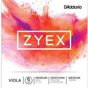 DZ413 D'Addario Zyex Viola Single G String, Medium Tension