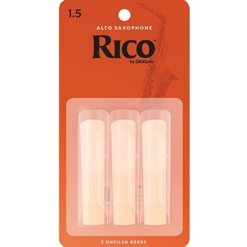 RJA03 Rico by D'Addario Alto Sax Reeds, 3-pack