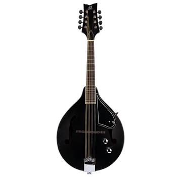 Ortega RMAE40SBK A-Style Series Acoustic-Electric Mandolin Black Satin Finish w/ Bag