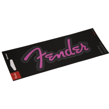 9100254000 Fender Logo Sticker - Pink Glitter