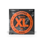D'Addario ECG23 Chromes Flat Wound Electric Guitar Strings, Extra Light, 10-48