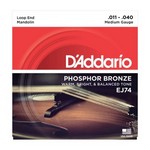 D'Addario J74 Mandolin Strings, Phosphor Bronze, Medium, 11-40