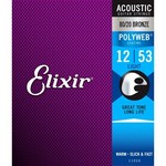 Elixir EL11050 80/20 Bronze Polyweb Coated Acoustic Guitar Strings, Light (12 - 53)