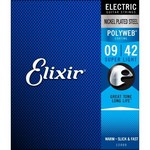 Elixir EL12000 Electric Guitar Strings with POLYWEB Coating, Super Light (.009-.042)
