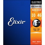 Elixir EL12052 Electric Guitar Strings with NANOWEB Coating, Light (.010-.046)