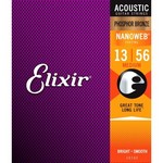 Elixir EL16102 Phosphor Bronze Nanoweb Coated Acoustic Guitar Strings, Medium (13-56)