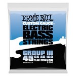 Ernie Ball EB2806 Flatwound Group III Electric Bass Strings, (45 - 100)