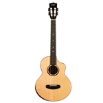 Kala KA-CT-SSRW-BG-C Contour All Solid Gloss Spruce Rosewood Baritone Ukulele w/ Cutaway and Bag