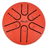 Amati KLG3RD 3" Red Steel Tongue Drum, A Major