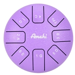 Amahi KLG6PU 6" Purple Steel Tongue Drum, G Major