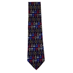 Music Gift RT14N Navy Guitars Handmade Tie