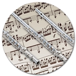 Music Gift 621593-FLUT Flute Round Mouse Pad