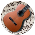 Music Gift 621593-GTRA Acoustic Guitar Round Mouse Pad