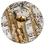 Music Gift 621593-SAX Sax Round Mouse Pad