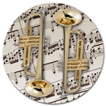 Music Gift 621593-TRMP Trumpet Round Mouse Pad
