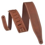 Levy's M17BDS-BRN 2.5" Wide Garment Leather Guitar Strap, Brown