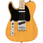 Squier Affinity Series Telecaster Left-Handed Electric Guitar, Maple Fingerboard, Butterscotch Blonde