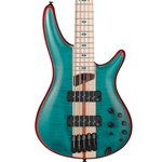 Ibanez SR1425B SR Premium 5-String Electric Bass Guitar, Caribbean Green Low Gloss