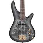 Ibanez SR300EDX 4-String Electric Bass Guitar, Black Ice Frozen Matte