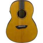 Yamaha CSF-TAVN Transacoustic Parlor Size Guitar, Solid Sitka Spruce Top, Vintage Natural