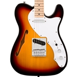 Squier Affinity Series Telecaster Thinline Electric Guitar, 3-Color Sunburst