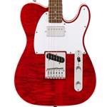 Squier Affinity Series Telecaster FMT SH Electric Guitar, Crimson Red Transparent