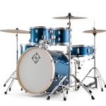 Dixon Spark 5-Piece Drumset with Hardware and Cymbals, Ocean Blue Spakle