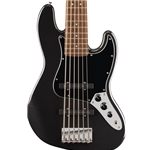 Squier Affinity Series Jazz Bass VI Electric Bass Guitar, Black Metallic