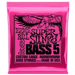 Ernie Ball EB2824 Super Slinky Nickel Wound 5-String Electric Bass Strings 40-125 Gauge