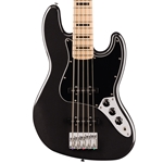 Squier Affinity Series Active Jazz V Electric Bass Guitar, Black Metallic