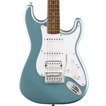 Squier Affinity Series Stratocaster Junior HSS Electric Guitar, Ice Blue Metallic