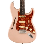 Fender American Professional II Stratocaster Thinline Electric Guitar, Transparent Shell Pink