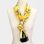 Music Gift SF55 Black and Gold Musical Staff - Satin Scarf