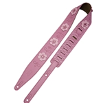 Levy's MG317IB-004 2.5" Primrose Pink Leather Strap with Flower Appliques