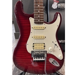Used Fender FR Standard HSS Stratocaster Electric Guitar, Cherry Photo Flame