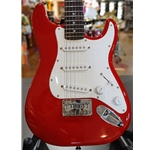 Used Squier Mini Stratocaster Electric Guitar, Torino Red