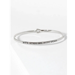 Wild Honey 61-B4383-RH When Words Fail, Music Speaks Bangle Bracelet, Rhodium