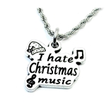 Chubby Chico Charms CH00001 I Hate Christmas Music Necklace